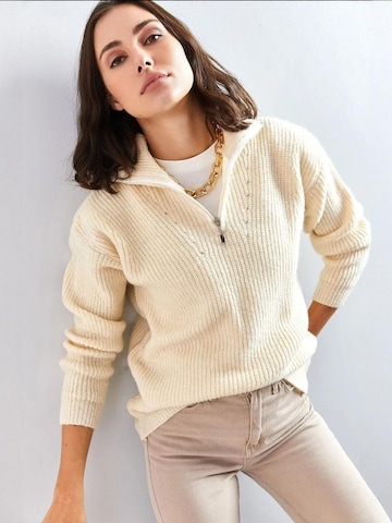 Pull-over 'Pullover' Bianco Lucci en beige