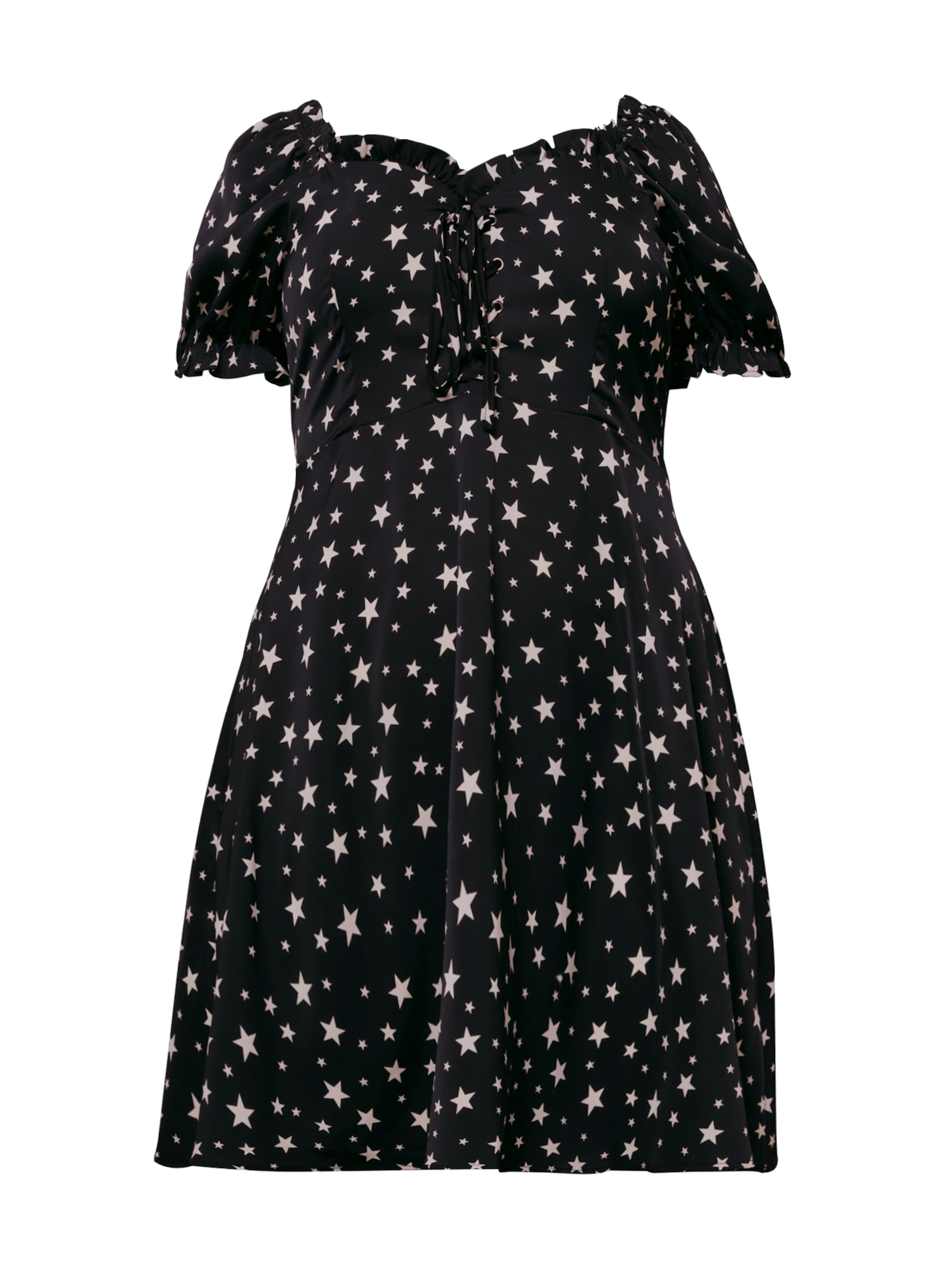 Nasty Gal Plus Φόρεμα 'Star' σε μαύρο: μπροστά