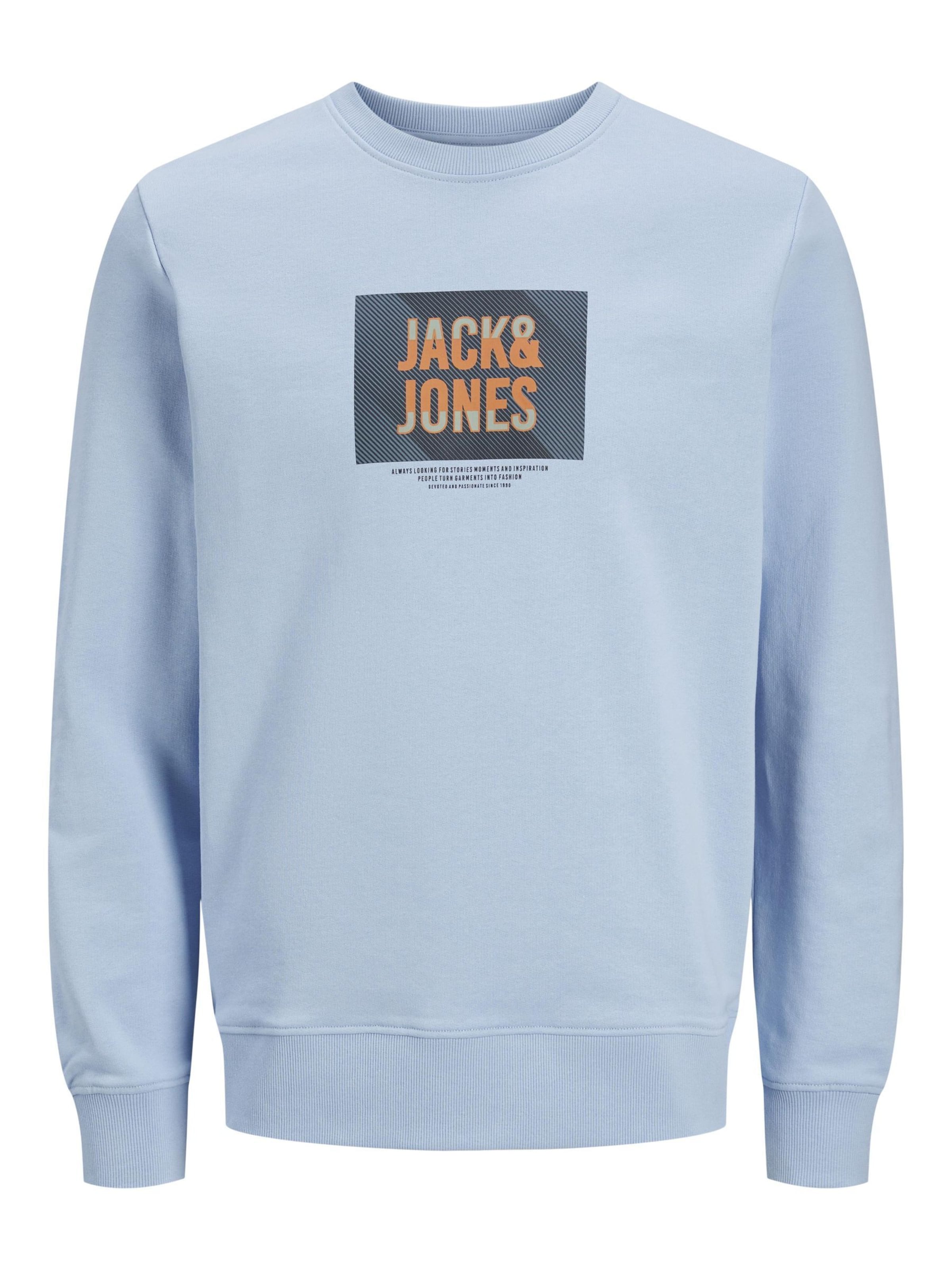 JACK & JONES Sweatshirt 'JJHudson' in Blue: front
