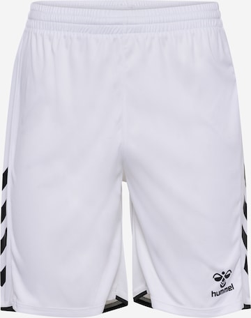 Hummel Workout Pants in White: front