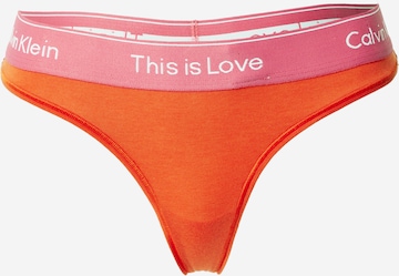 Calvin Klein Underwear Thong in Orange: front