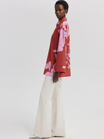 Touché Privé Blouse 'Patterned Satin Shirt' in Pink