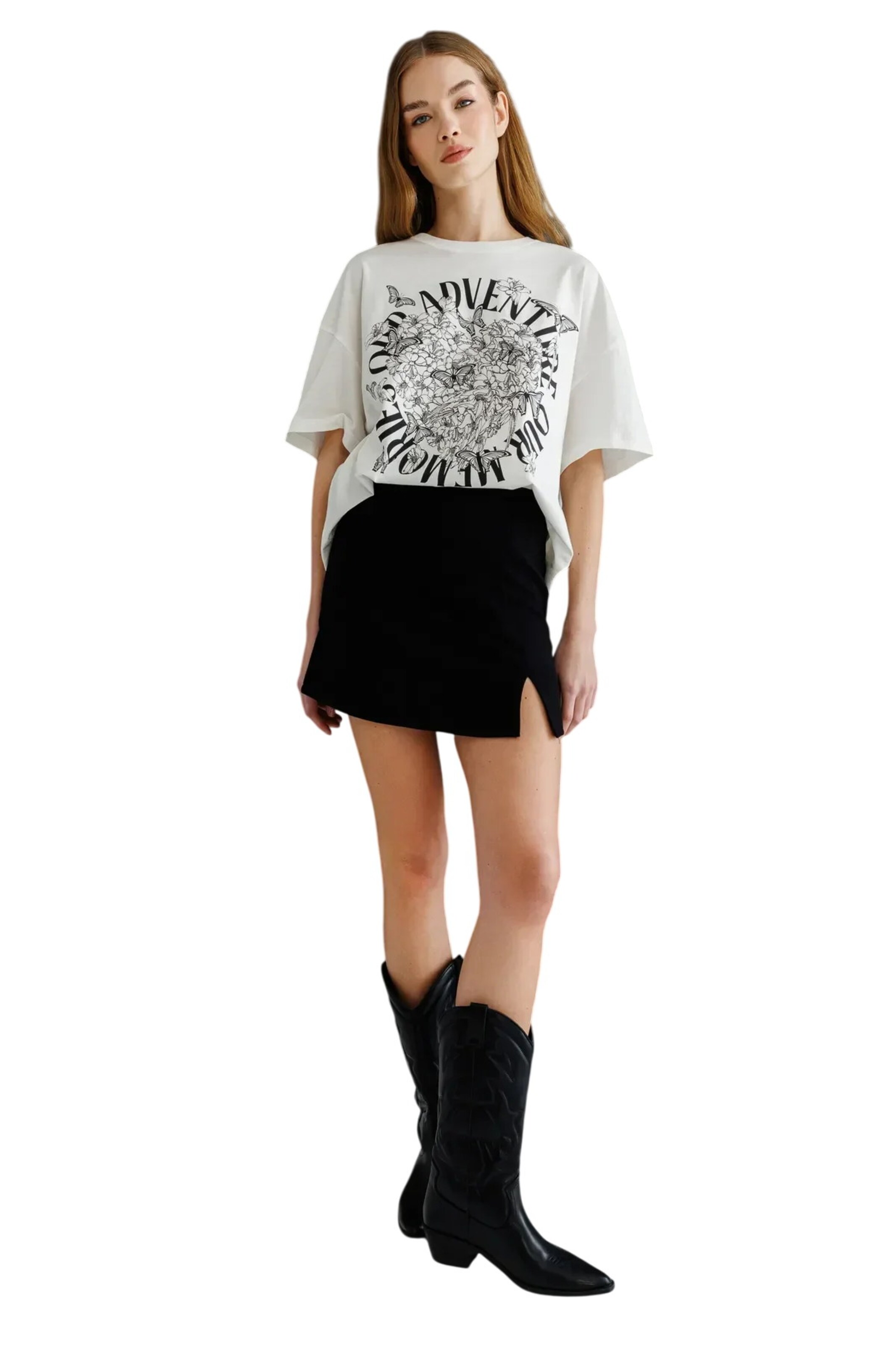 Alexa Dash Skirt in Black