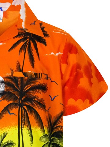 King Kameha Shirt 'Beach' in Orange