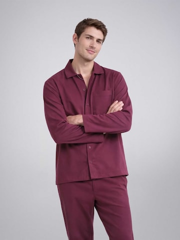 PANTONECLO Pyjama lang 'Pantoneclo Men’s Nightwear Set'‌‌‌‌‌‌ in Rot