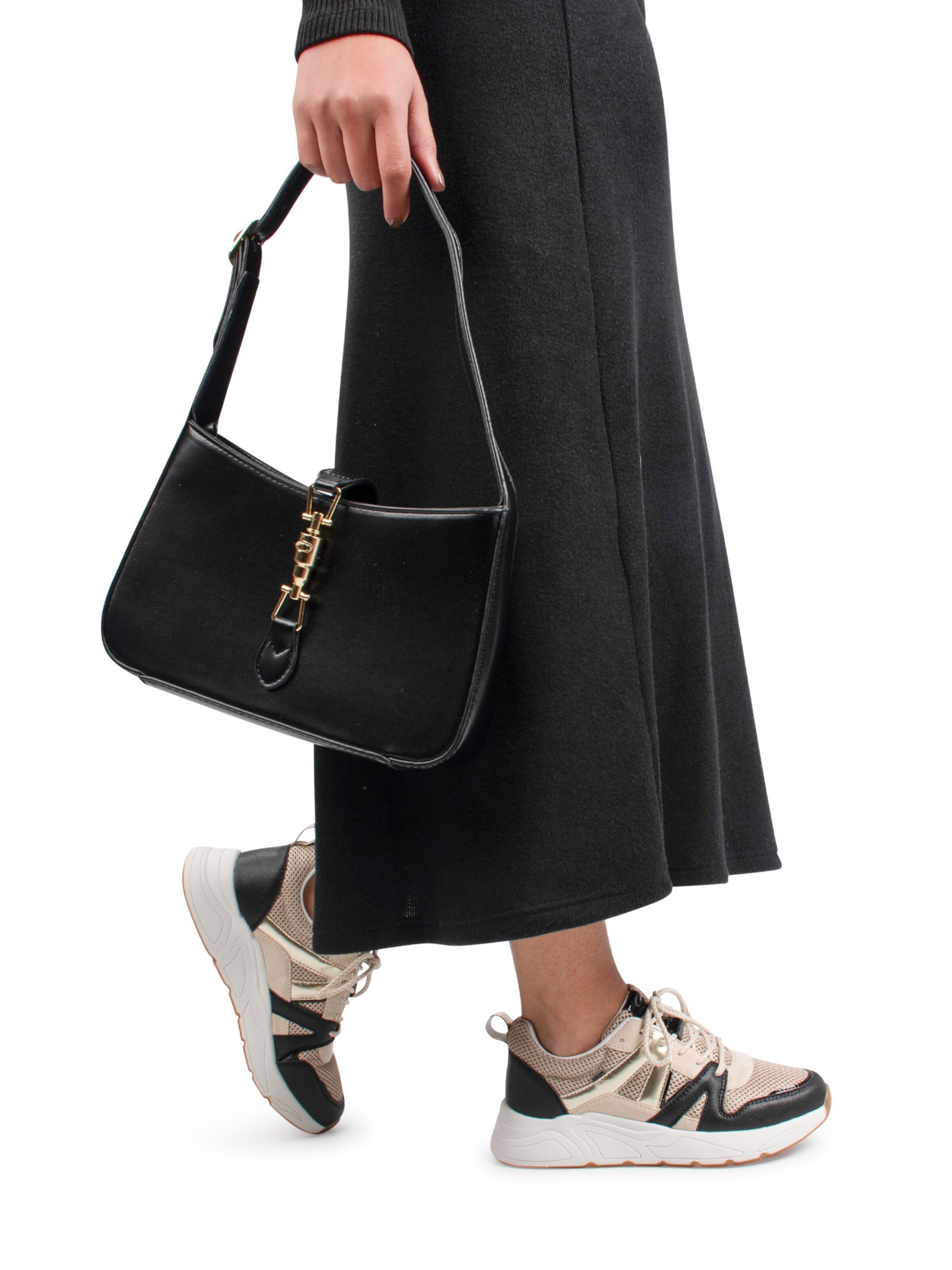 POSH by Poelman Sneakers laag 'Carocel' in Zwart