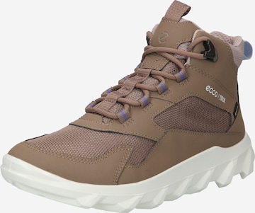 ECCO High-Top Sneakers in Brown: front