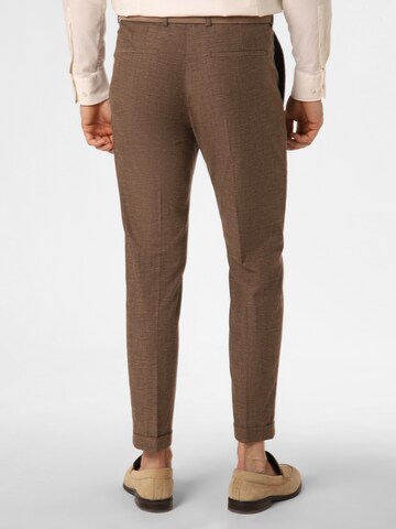 STRELLSON Slimfit Pantalon 'Luc3' in Bruin