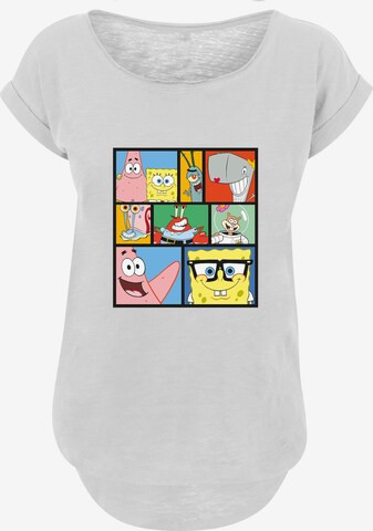 F4NT4STIC T-Shirt 'Spongebob Schwammkopf' in Weiß: predná strana