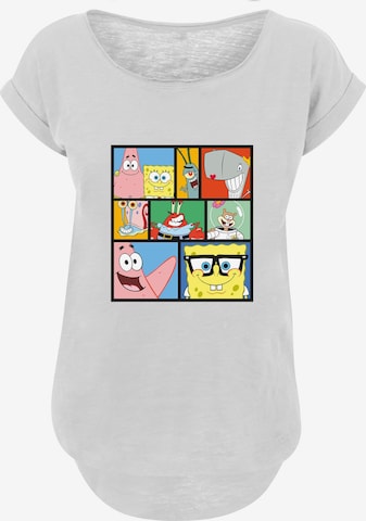 F4NT4STIC Shirt 'Spongebob Schwammkopf' in Wit: voorkant