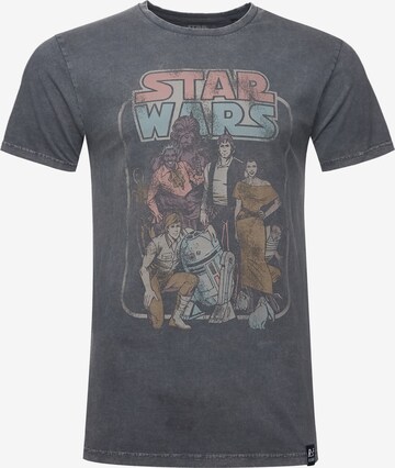 T-Shirt 'Star Wars Return Of The Jedi Group' Recovered en gris : devant