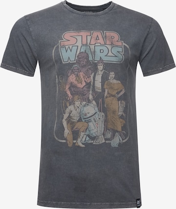 Recovered T-Shirt 'Star Wars Return Of The Jedi Group' in Grau: predná strana