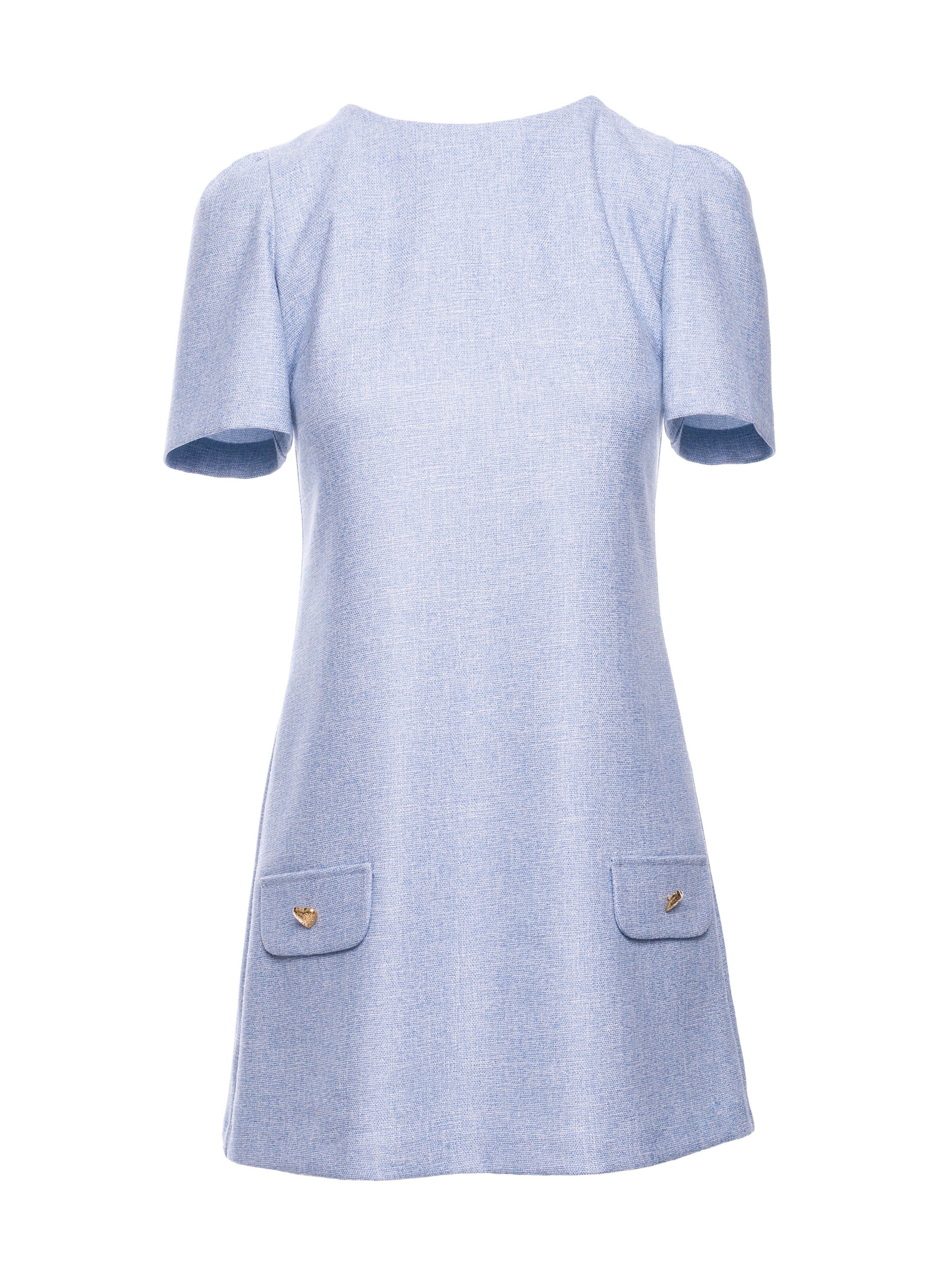 Rochie 'Mini sukienka trapezowa' de la made of emotion pe albastru: față