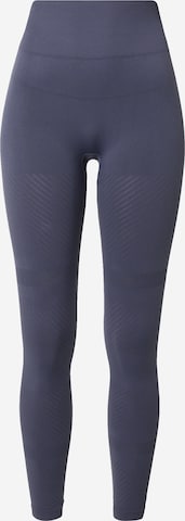 Casall Workout Pants in Blue: front