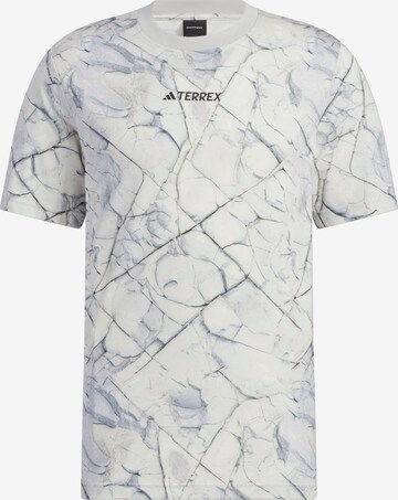 ADIDAS TERREX Functioneel shirt 'National Geographic Graphic Tencel Sleeve' in Grijs: voorkant
