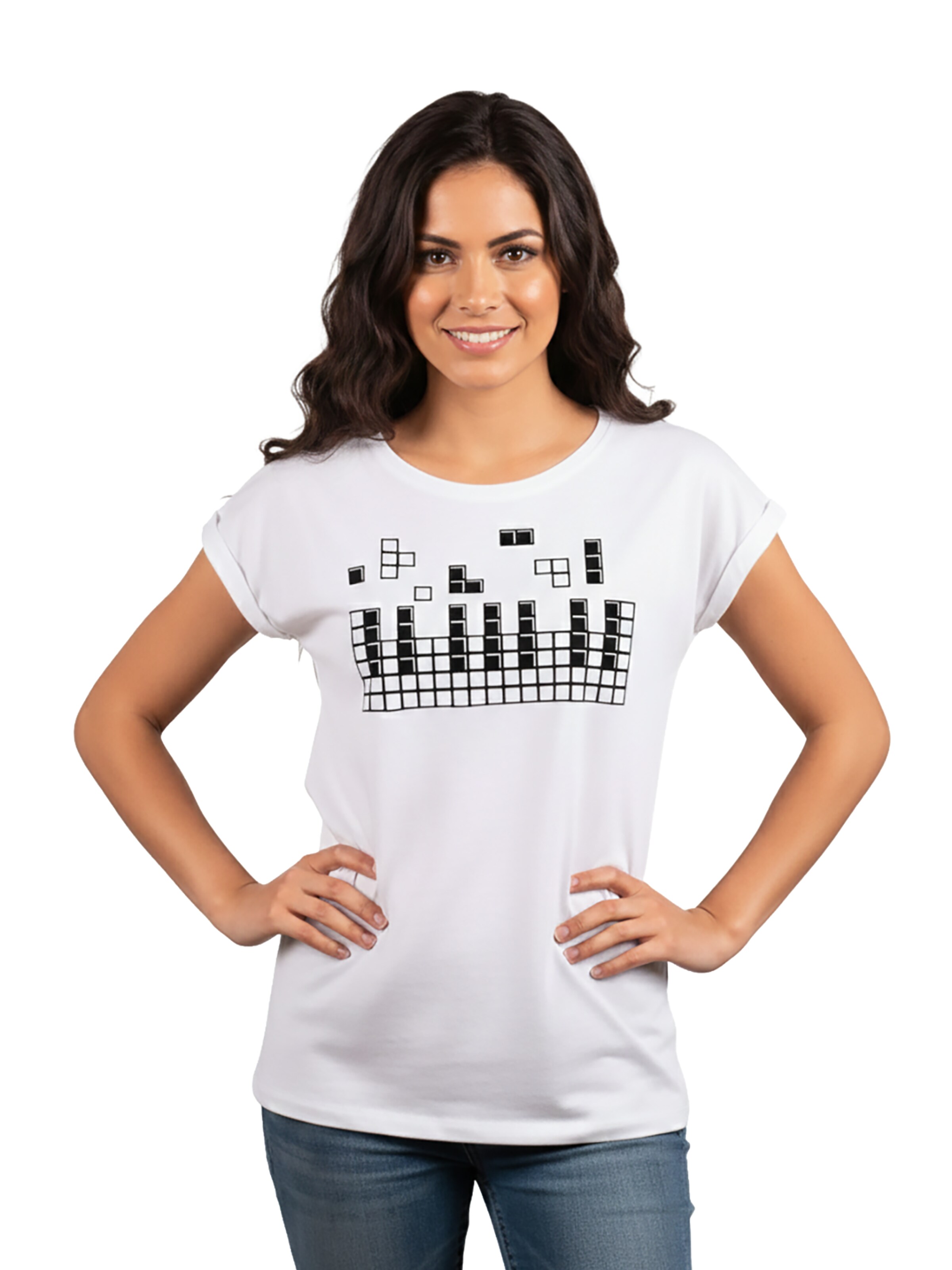 MAKAYA Shirt 'Piano' in White