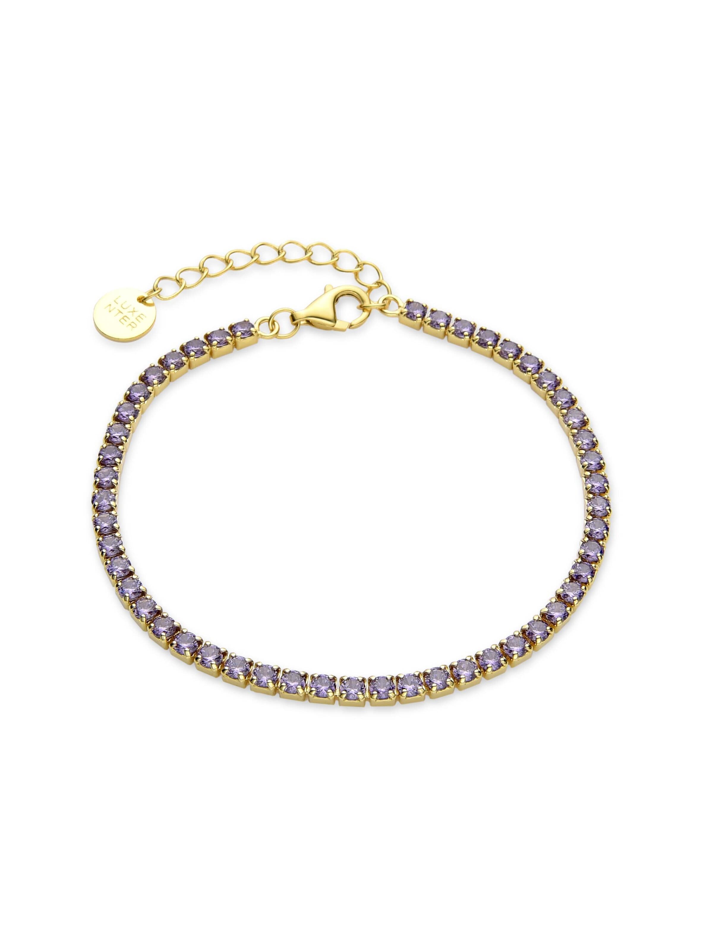 Luxenter Armband 'Tahu' i lila: framsida