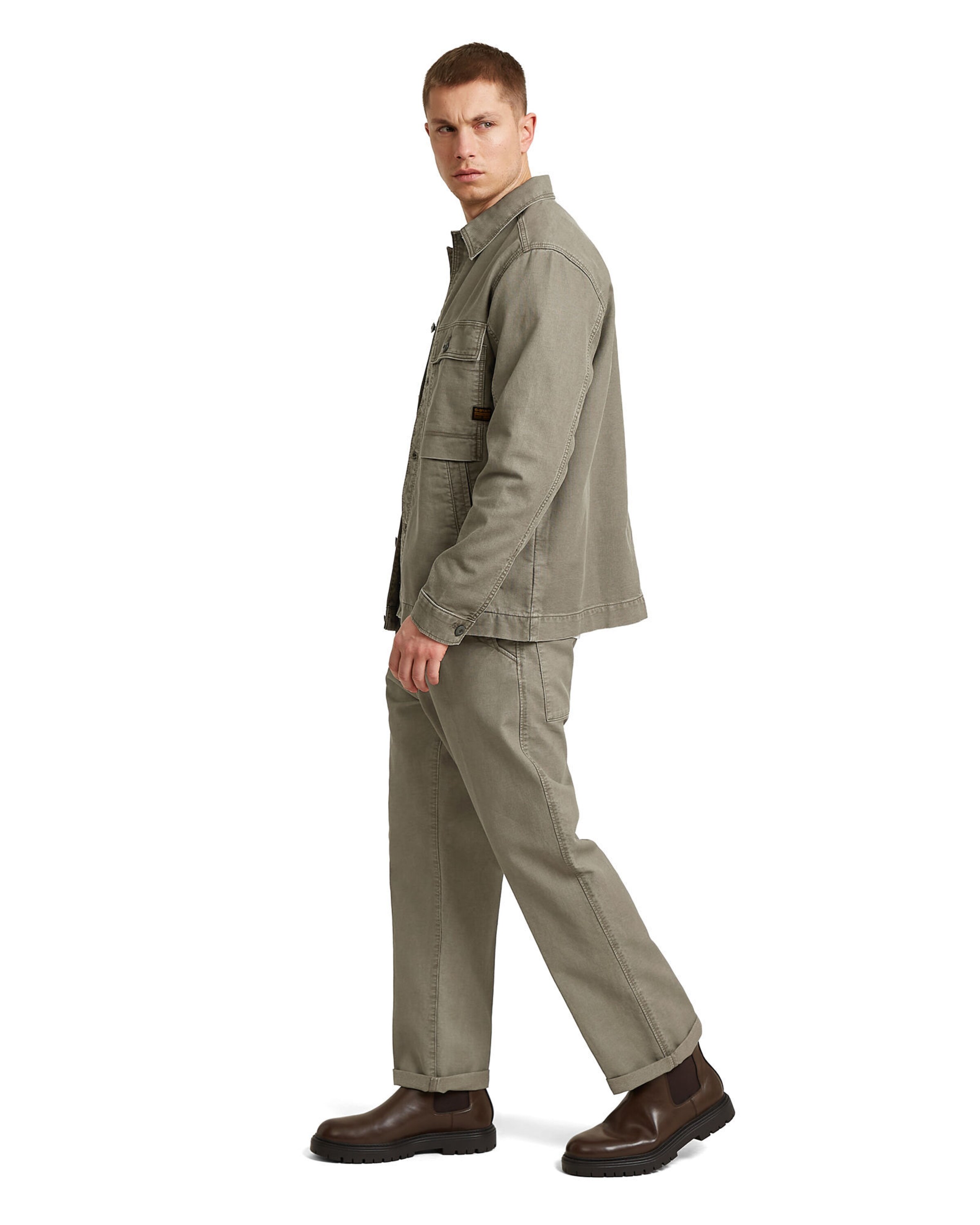 G-STAR Baggy Trousers 'Pleated Chino Relaxed' in Brown