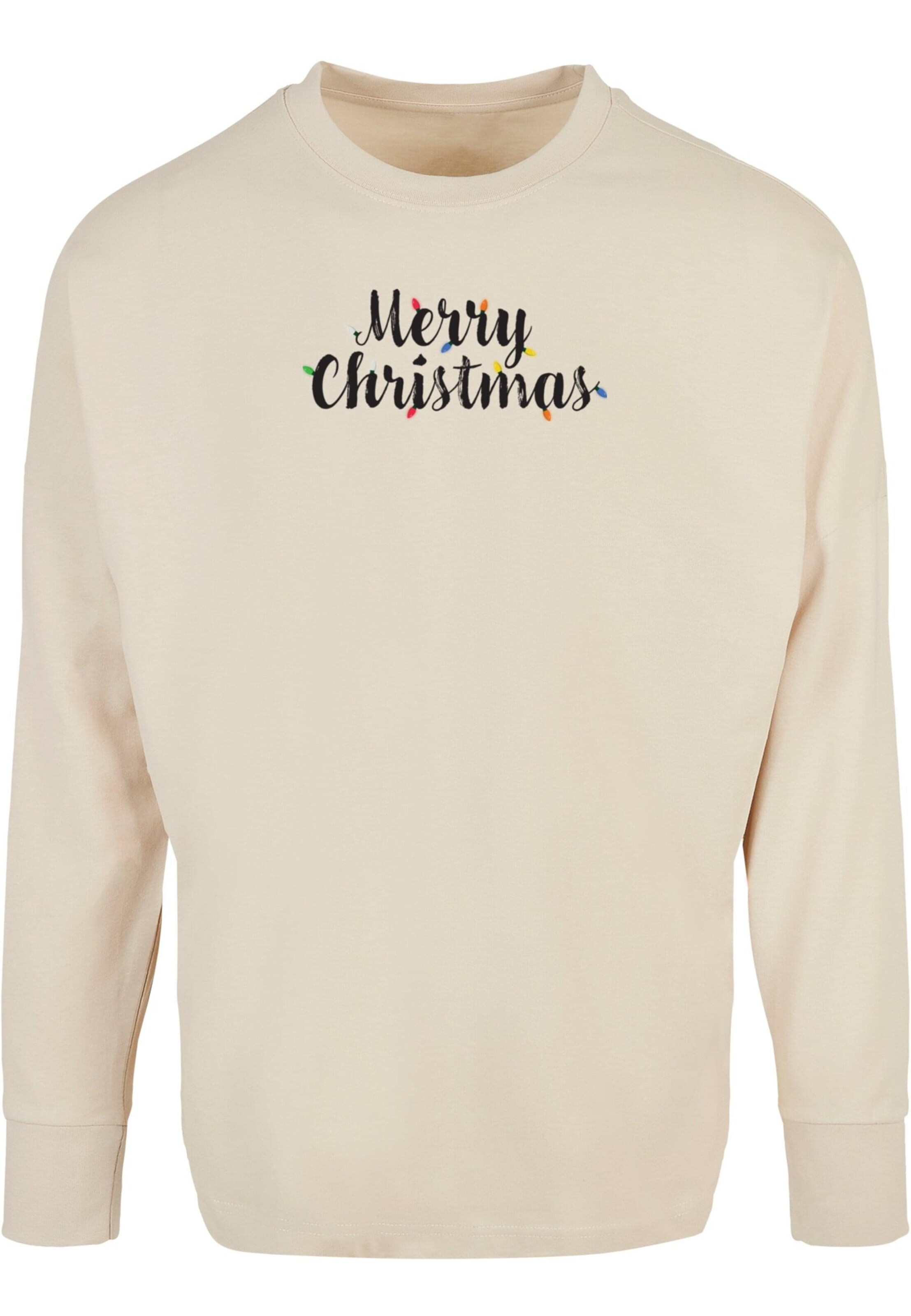 Merchcode Bluser & t-shirts 'Merry Christmas' i beige: forside