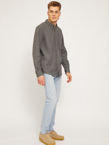 mazine Regular Fit Hemd ' Yarm Shirt ' in Grau