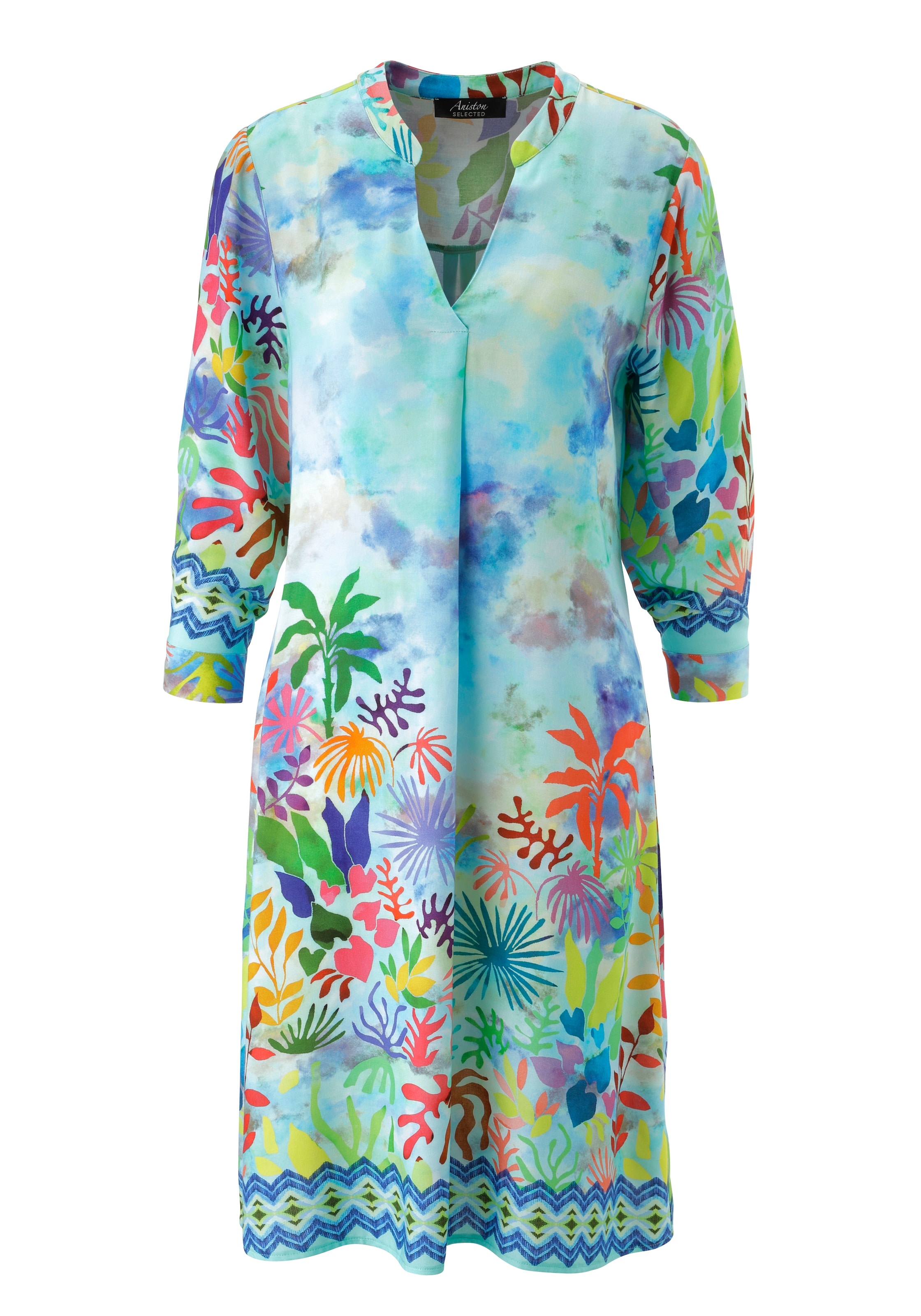 Aniston SELECTED Blusenkleid in Blau: Vorderseite