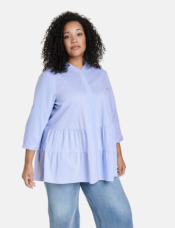 SAMOON Blouse in Blue: front