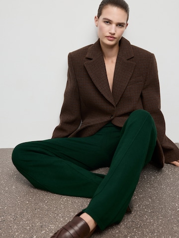 MANGO Wide leg Trousers 'VIEIRI' in Green