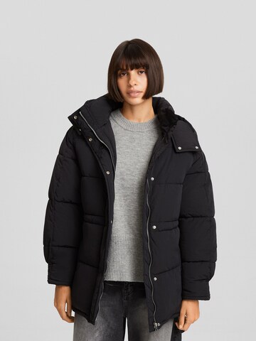 Veste d’hiver Bershka en noir : devant