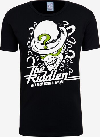 LOGOSHIRT Shirt 'The Riddler' in Black: front