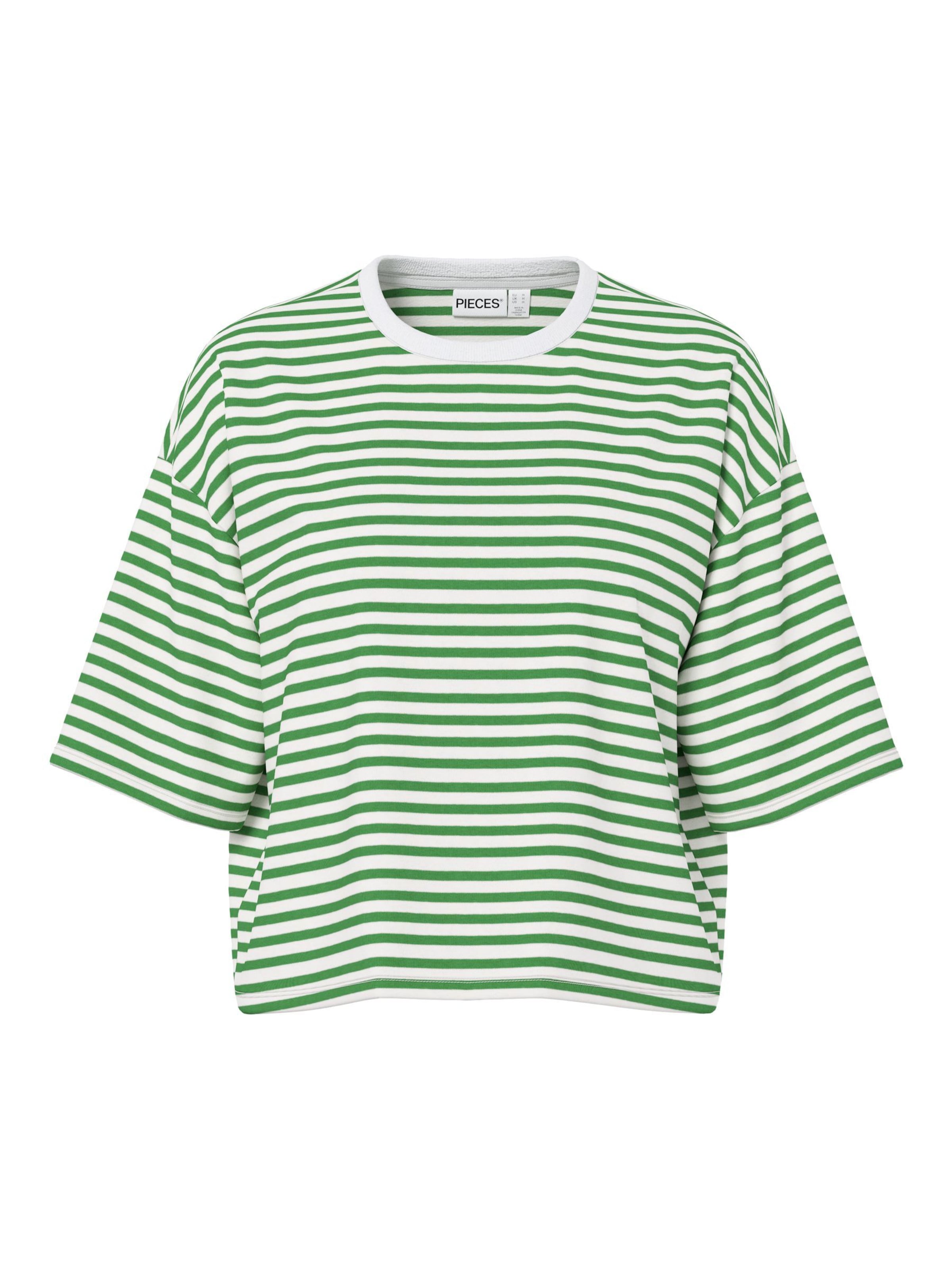 PIECES Shirt in Green: front