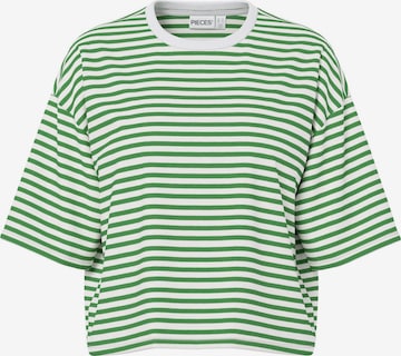 PIECES Shirt in Green: front