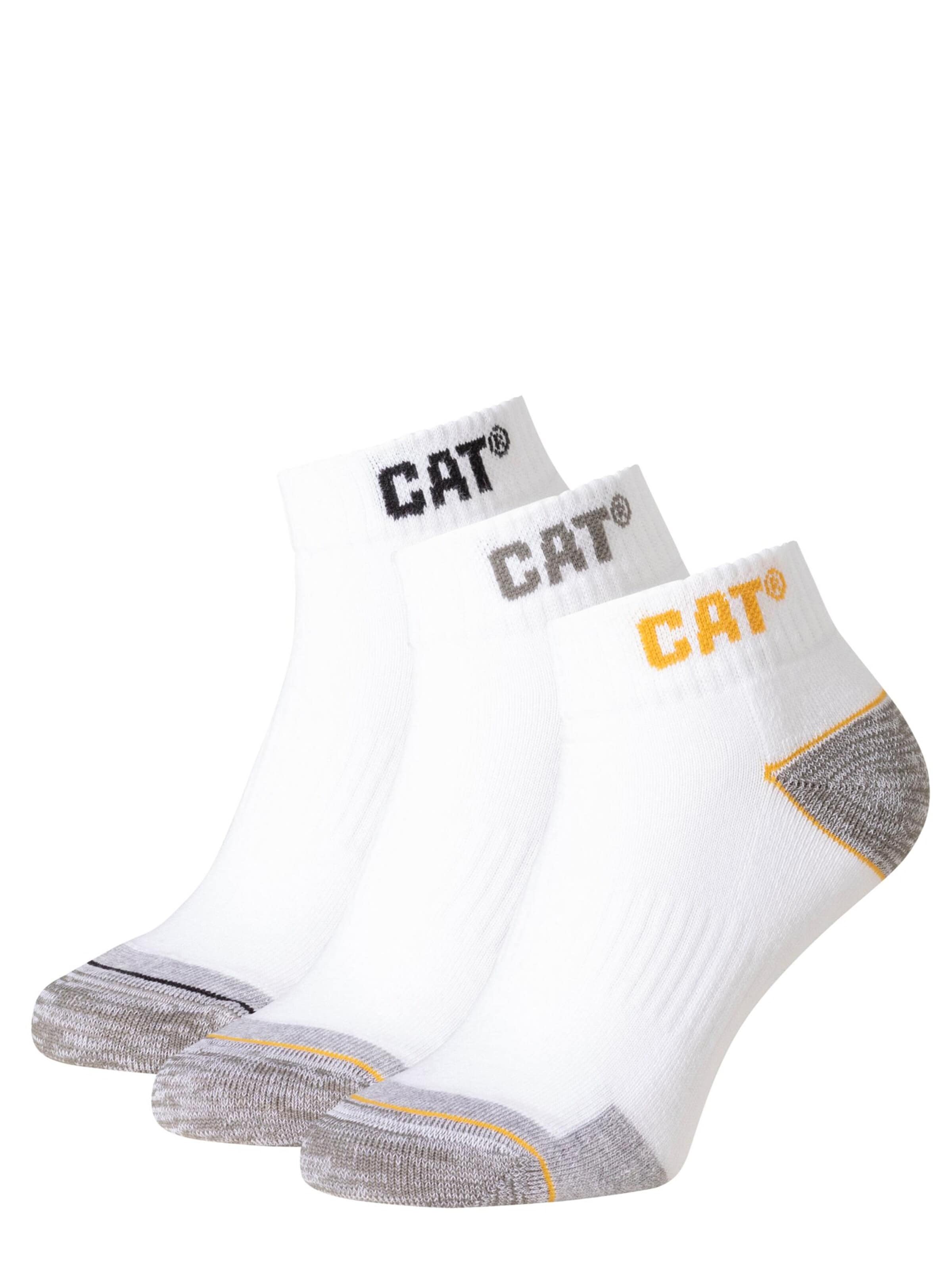 CATERPILLAR Enkelsokken 'CAT Enkelsokken Heren Work Sneakers 9-paar Korte Werksokken' in Wit