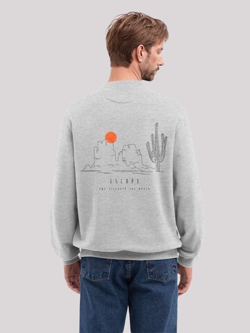 Sweat-shirt 'Escape Discover the World Savannah Minimalistic' F4NT4STIC en gris