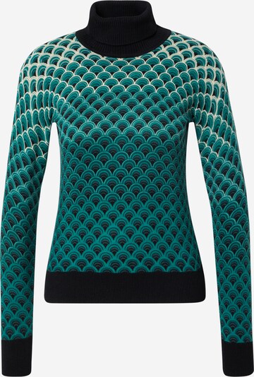 King Louie Pullover in kitt / jade / schwarz, Produktansicht