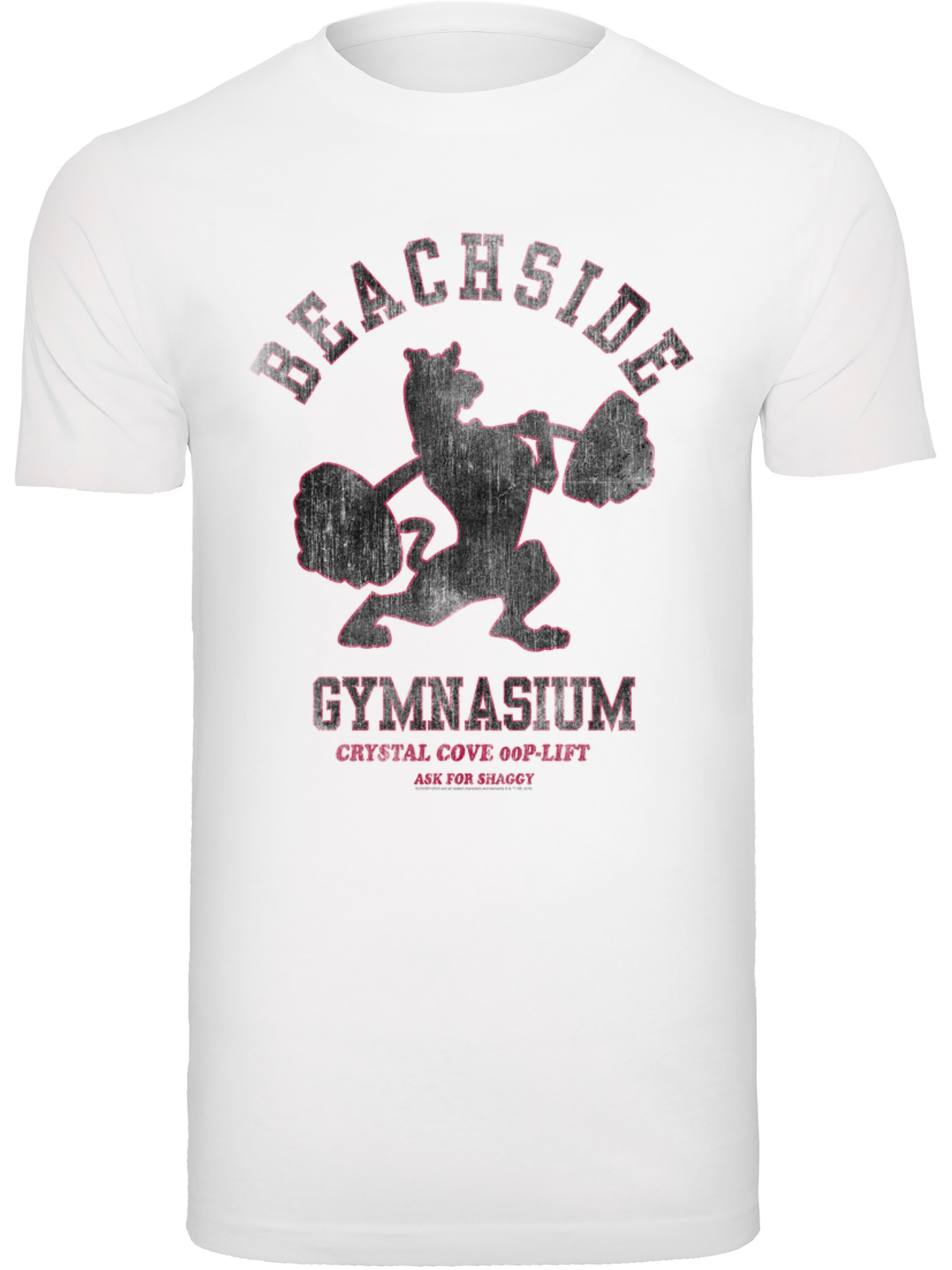 T-Shirt 'Beachside Gymnasium' F4NT4STIC en blanc : devant