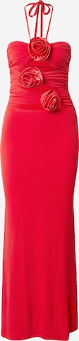 Nasty Gal - Vestido de festa 'Rosette' em vermelho: frente