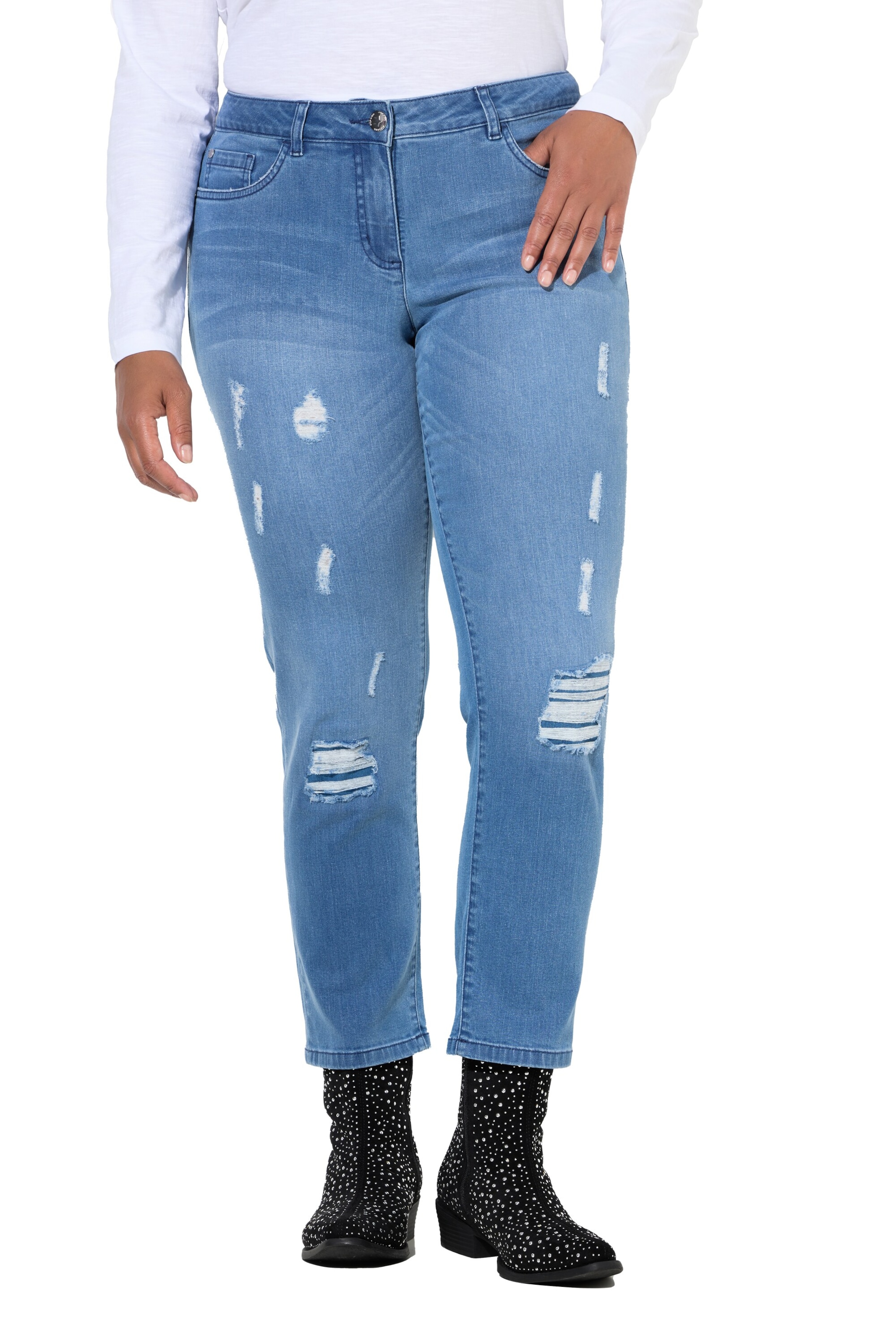 Angel of Style Regular Jeans in Blue: front