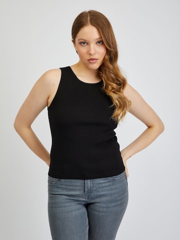 Orsay Knitted Top in Black: front