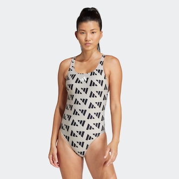 ADIDAS PERFORMANCE Active Swimsuit in Grey: front