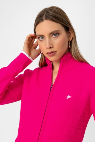 DENIM CULTURE Gebreid vest 'Aileen' in Roze