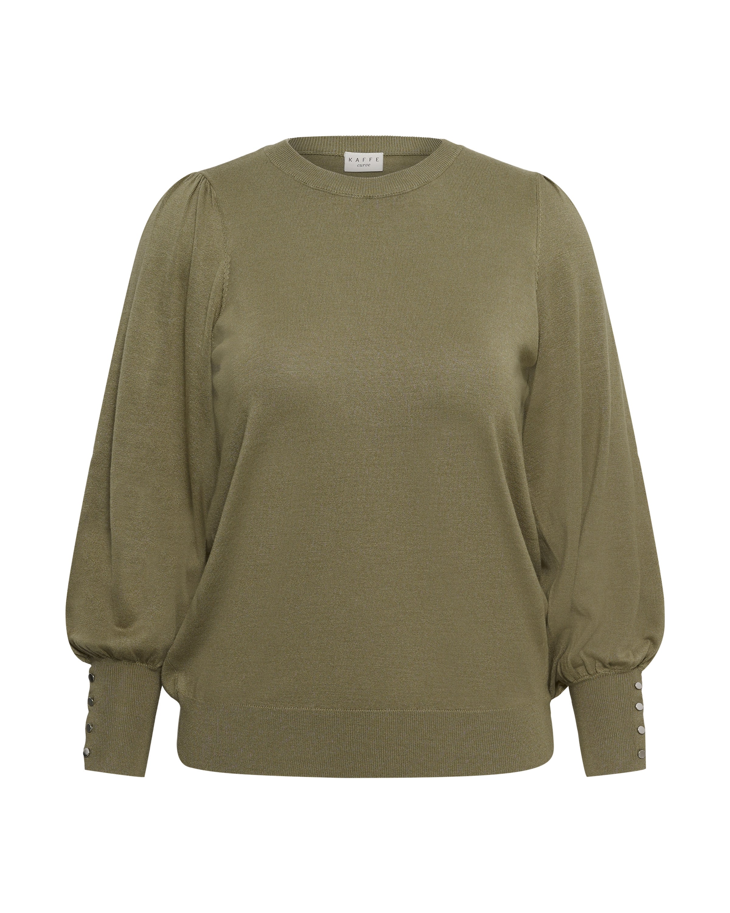 KAFFE CURVE Pullover in Grün: Vorderseite