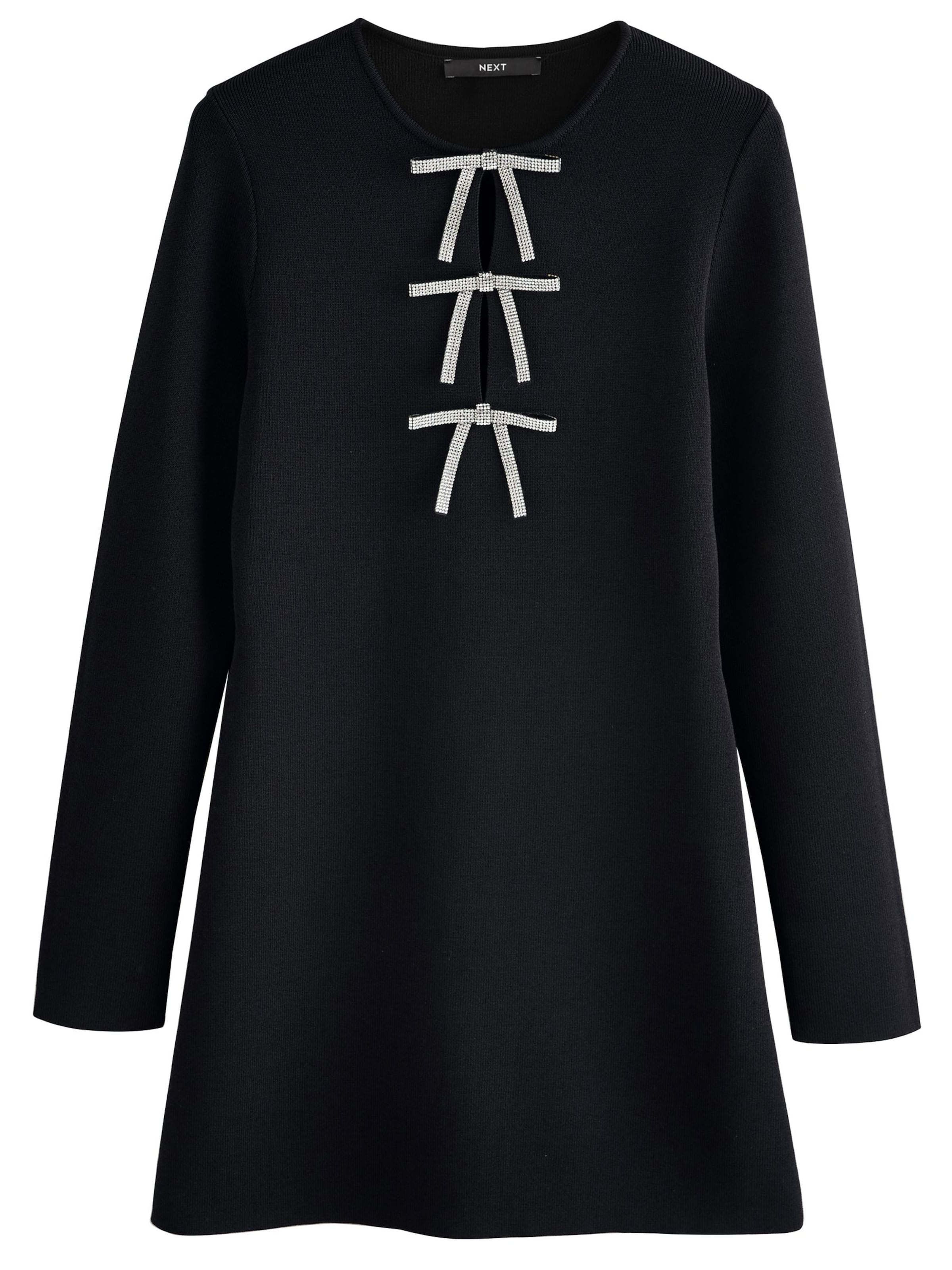 Next Knit dress in Black: front