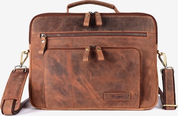 Benthill Laptop Bag in Brown: front