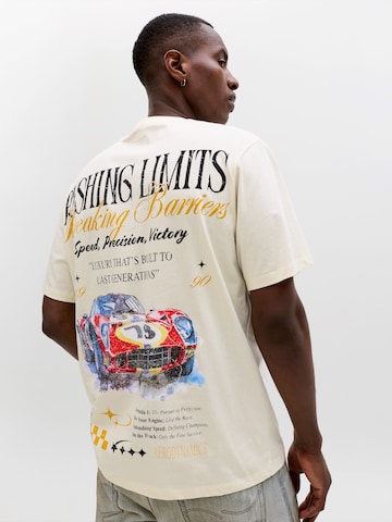 JACK & JONES Paita 'JORWATERCOLOUR' värissä beige: etupuoli