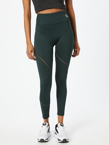 PUMA Skinny Workout Pants 'Exhale' in Green: front