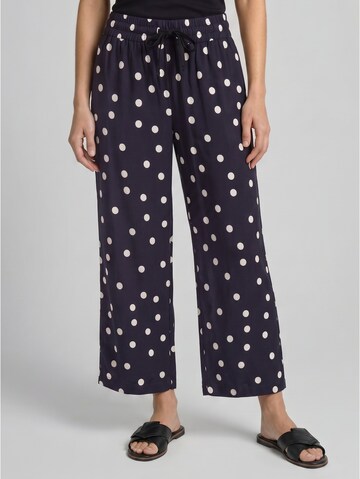 TOM TAILOR Wide leg Broek in Blauw: voorkant