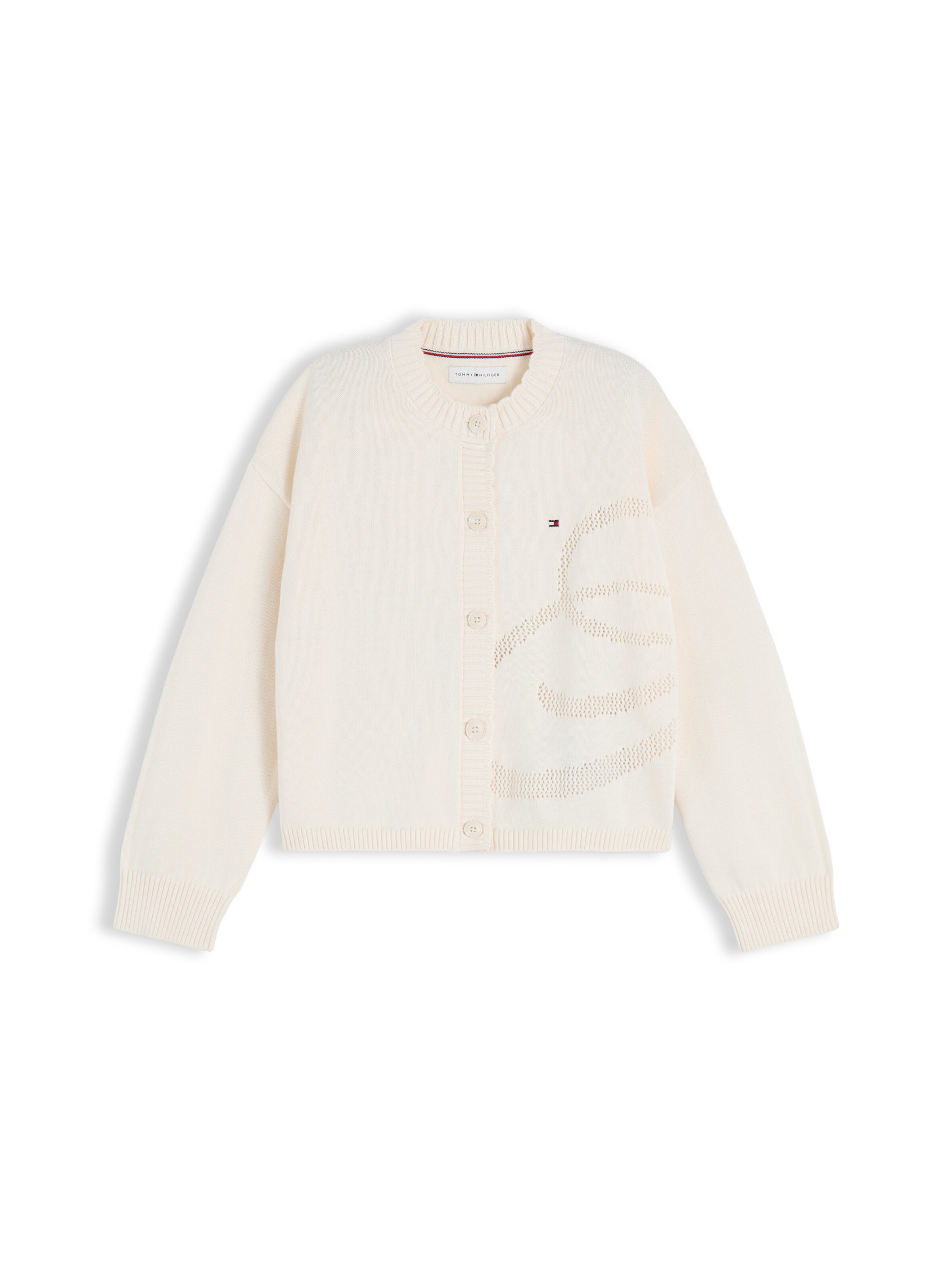 TOMMY HILFIGER Knit cardigan in Beige: front