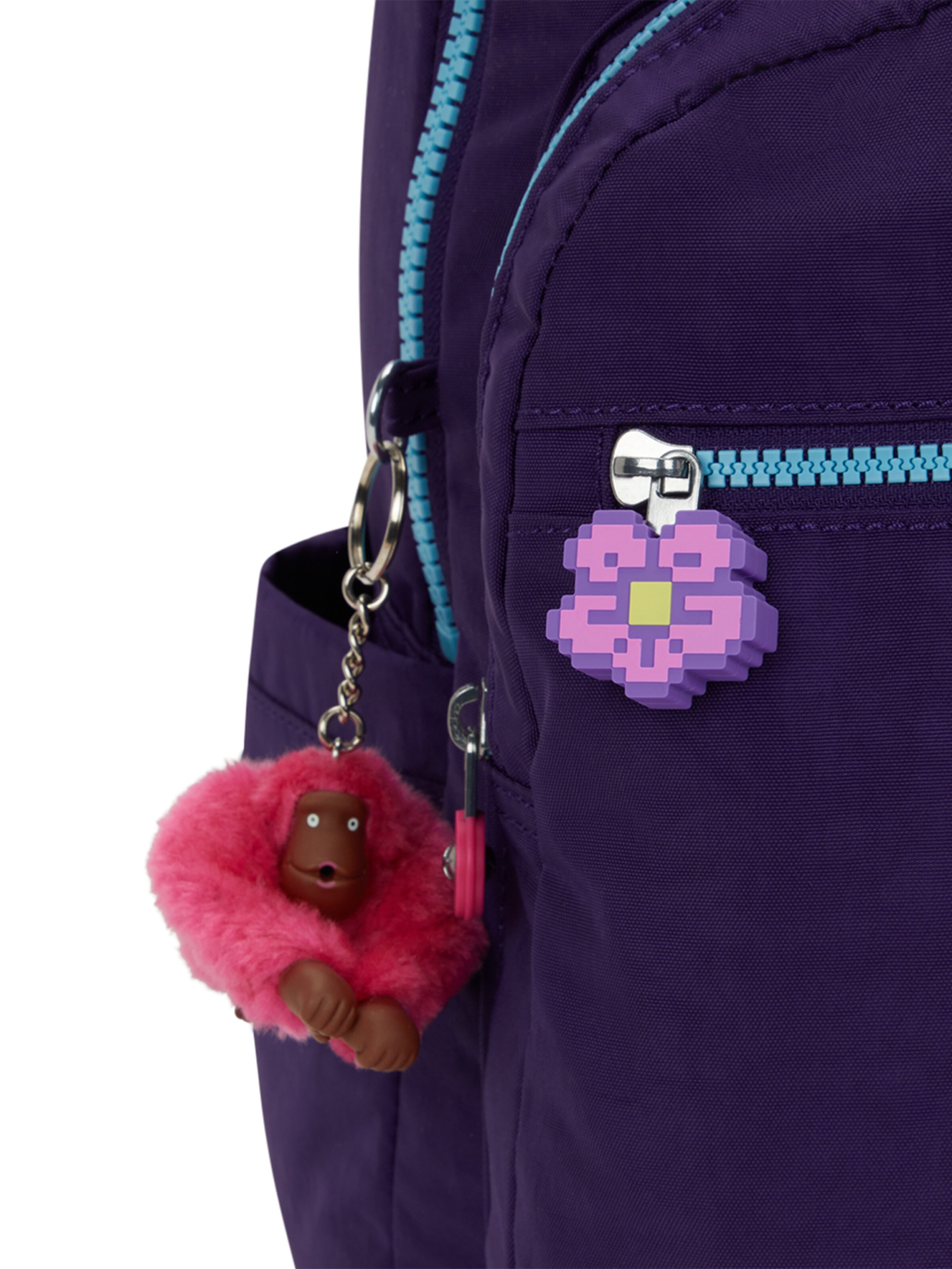 KIPLING - Llavero 'Digi Flower Puller' en lila