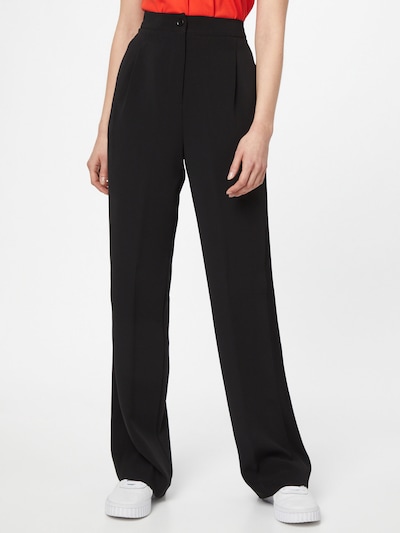 Calvin Klein Bukser med lægfolder i sort, Modelvisning
