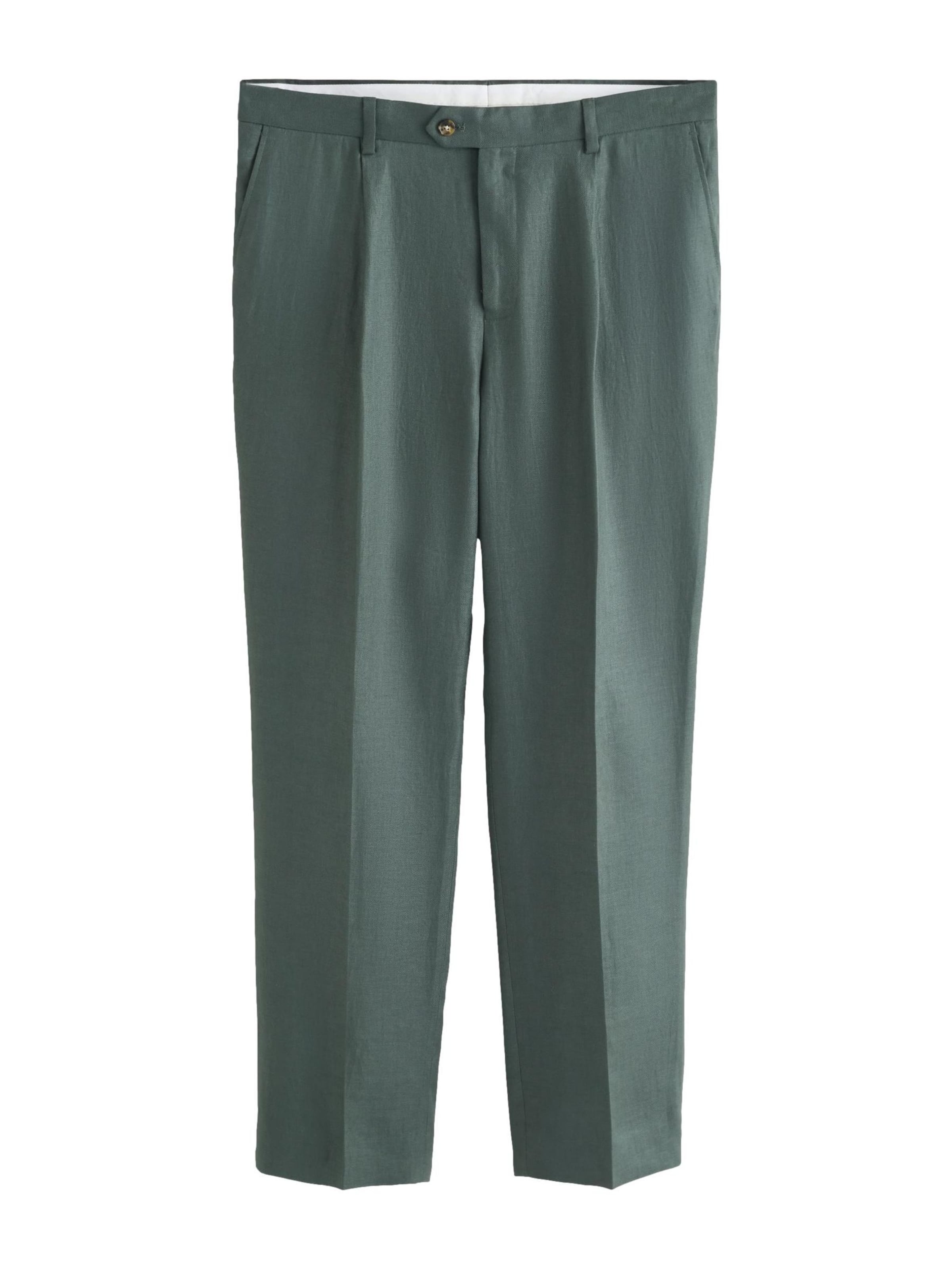 Next Pantalon à pince 'N. Premium' en vert clair, Vue avec produit